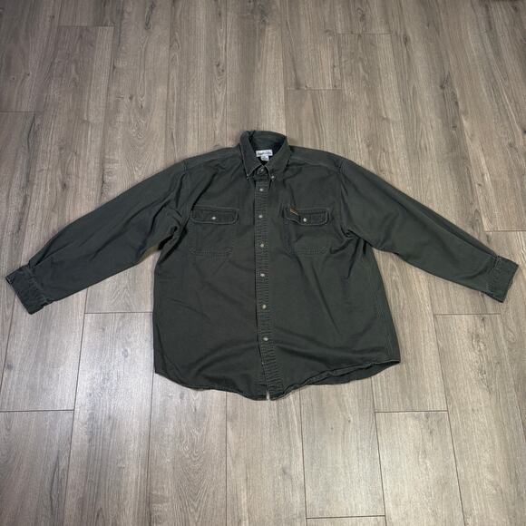 Carhartt Vintage 90s Baggy Button Up Shirt US Men's XL - Picture 1 of 7